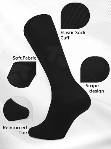 Baseball Socks and Belt Combo for Youth Boys - Black, 5-7 Years