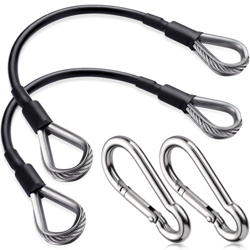 TOBWOLF 2PCS Gym Extension Cable, 10/20/39in Cable Machine Attachment