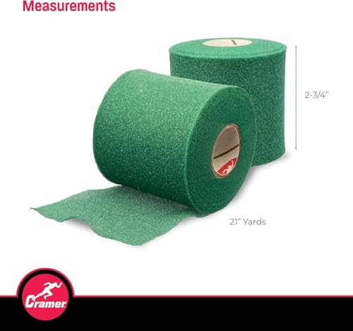 Non-Latex Athletic Underwrap Tape - Green, 2.75" x 21 Yards, 1 Roll