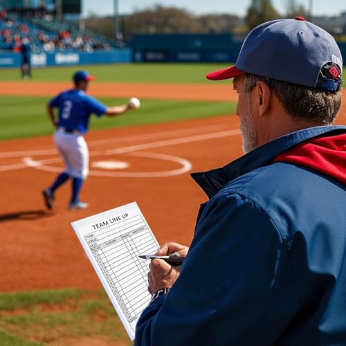 Baseball Lineup Cards - 4-Part Carbonless Copies, 30 Sets