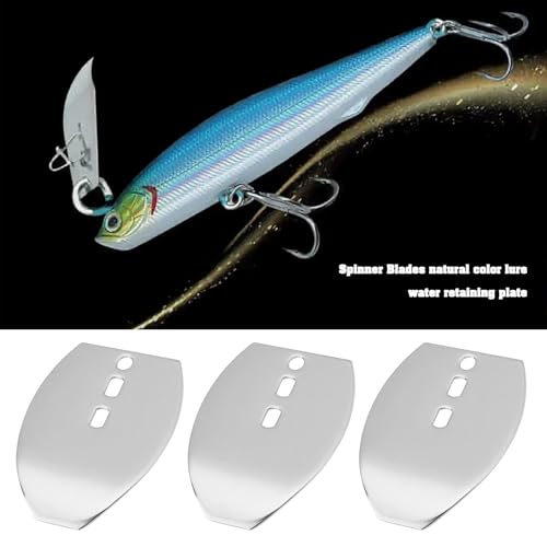 SG 50Pcs Original Stainless Steel Jig Dancer Blades – 20x15.8mm Thick 0.4mm, Freshwater & Light Saltwater