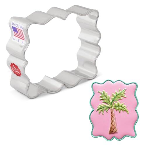 Small Fanciful Plaque Cookie Cutter - 2-3/8 Inch, Made in USA