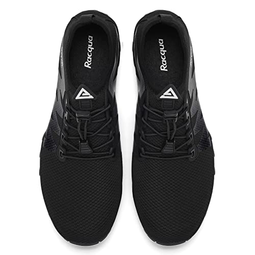 Racqua Water Shoes for Men Women - Quick Dry Barefoot Swim & Beach Footwear, Size 5.5 Women / 4.5 Men, Black HD131W