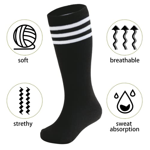Kids Over Calf Soccer & Baseball Socks - 12-14 Years, Purple/Hot Pink/Pink