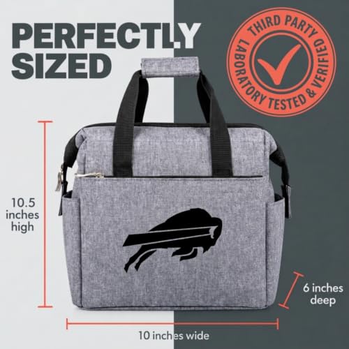 Oniva Picnic Time On The Go Lunch Cooler Bag, Gray Buffalo Bills