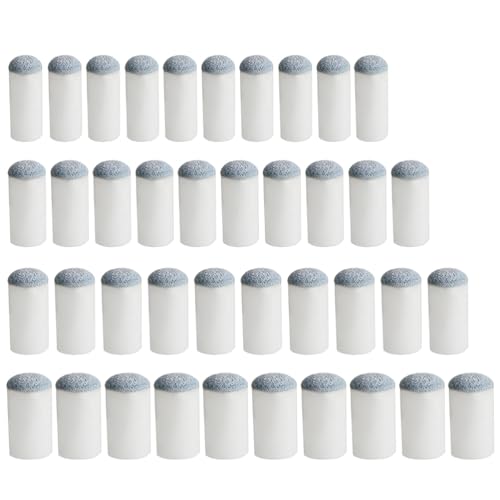 40pcs Slip-On Billiard Cue Tips Replacement - 9mm to 13mm Sizes