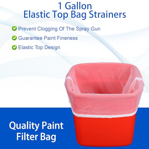 10 Pcs Paint Strainer Bags 1 Gallon Fine Mesh Filter Bag Strainer with Elastic Drawstring Top Opening Fine Mesh Paint Filter for for Paints Gardening Sprayers Hydroponic Tool