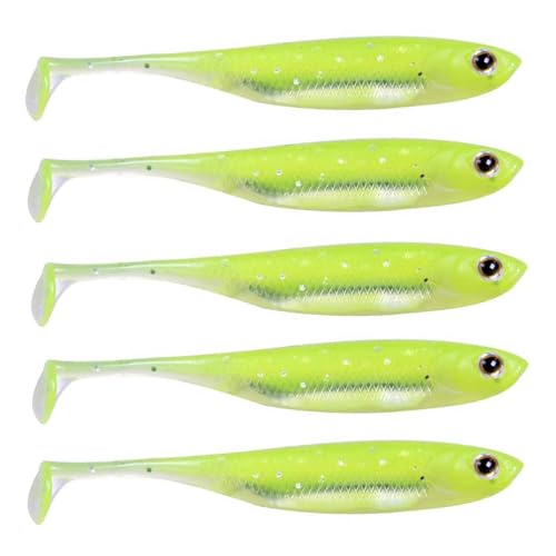 QualyQualy 2.75in Soft Plastic Swimbaits - Pack of 6 Paddle Tail Bass, Trout & Walleye Lures