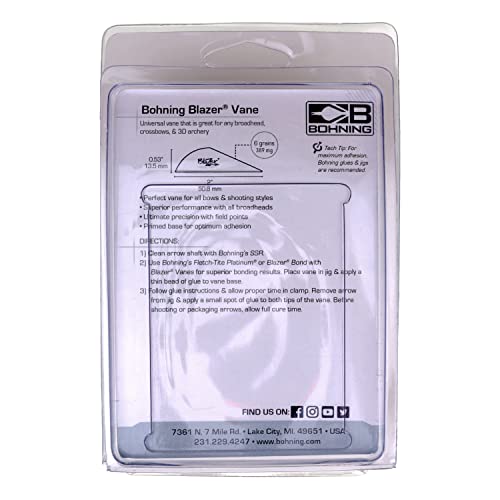 Bohning Blazer Vane 2" Neon Yellow