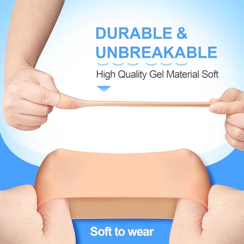 20 Pcs Silicone Gel Finger Protectors - Multi-Size Fingertip Covers