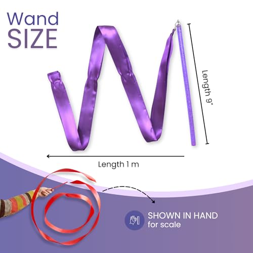 GSi 12-Pack Kids Ribbon Wands & Rings for Creative Movement & Dance