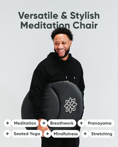 Adjustable Meditation Chair with Back Support - Charcoal Black