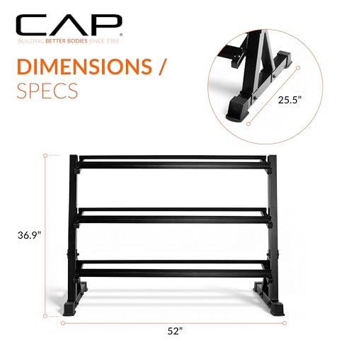 3-Tier Dumbbell Rack - Heavy-Duty Steel Weight Storage for Home Gym