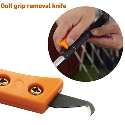 Golf Grip Removal Tool - Hook Blade Utility Knife with 7 Blades
