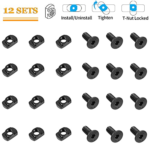 M-LOK Screws and Nuts Replacement Set - 12 PCS with Allen Wrench