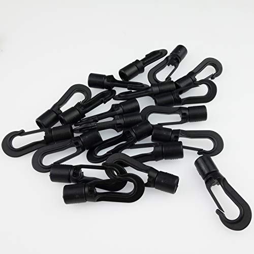 20 Pack Kayak Bungee Shock Cord Hooks - 3/16 Inch