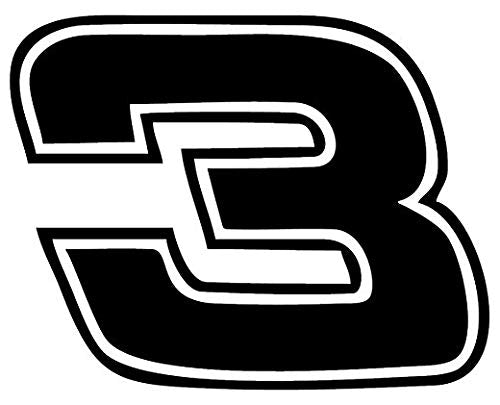 Dale Earnhardt #3 Sticker Set - Black Auto & Wall Decals