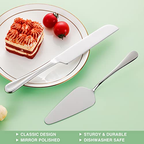 Stainless Steel Cake Serving Set - Knife & Server - Silver