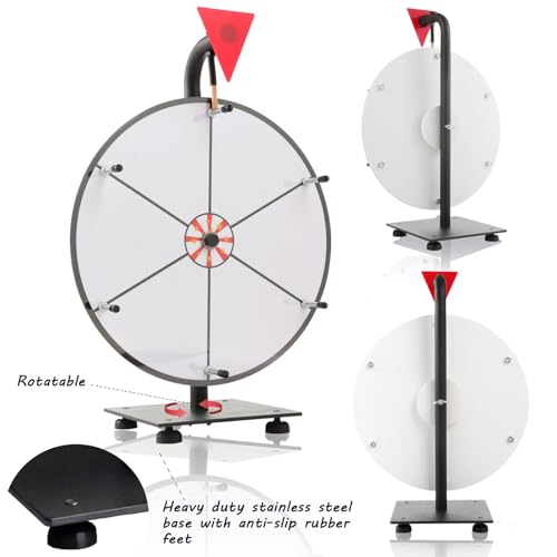 Hooomyai 12 Inch Heavy Duty Prize Spinning Wheel with Iron Base & 6 Slots - Tabletop Version
