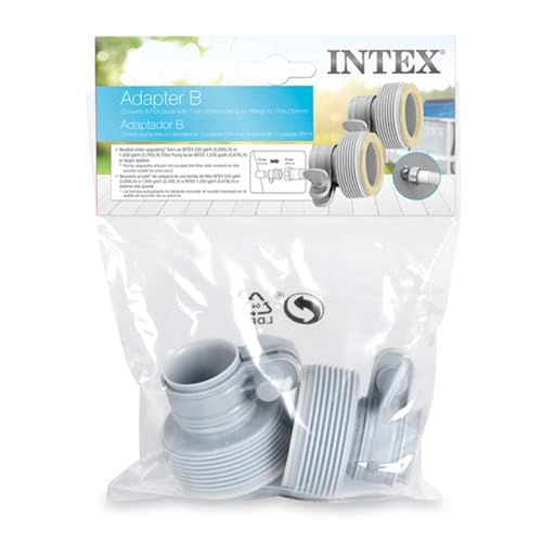 Type B Pool Hose Adapter Set - Converts 1.25in Clamp to 1.5in Screw-On