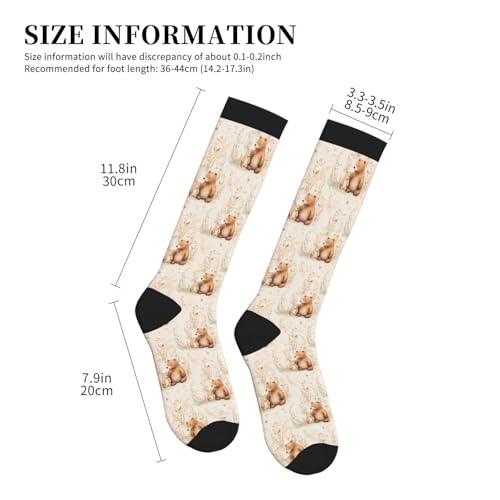 Compression Socks for Men & Women - Knee High Support - One Size Bear