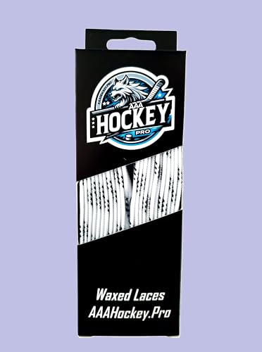 Waxed Hockey Laces - 72" White - Classic for Youth & Junior