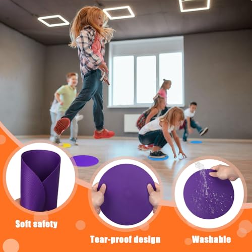 9-Inch Poly Spot Markers - 12 Pcs Non-Slip Training Dots with Bag