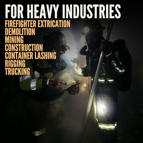 Cestus 3075, Coarse Palm Heavy Duty Work Gloves, ANSI A2 Cut Resistant Impact Gloves for Extrication Construction Demolition