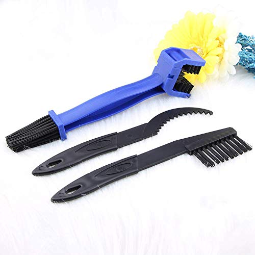 Bicycle Chain Cleaner Tool Set - 3 Cleaning Brushes for All Gears