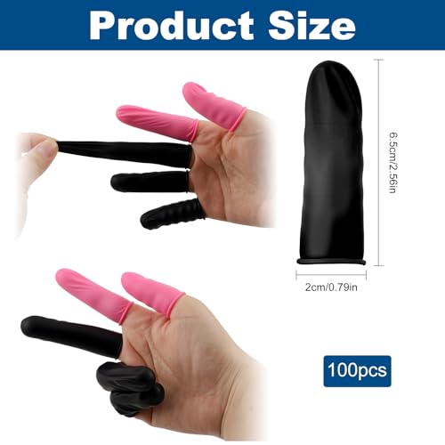 100 Pcs Disposable Silicone Finger Cots - Medium Size Finger Protectors