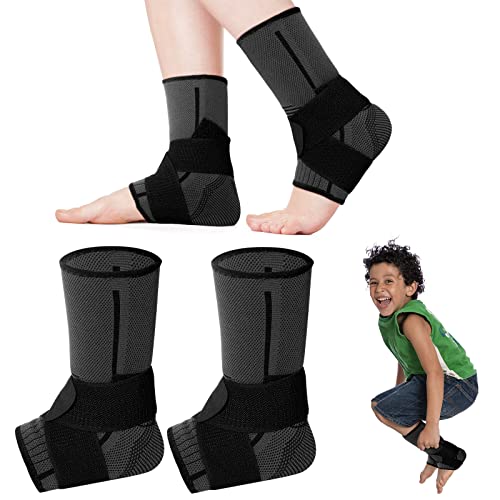 Kids Ankle Brace Compression Support - Black, X-Small