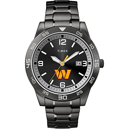 Men's NFL Acclaim Watch - Washington Commanders 42mm Black Stainless Steel
