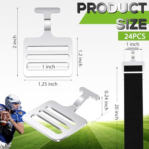 Fabbay Football Shoulder Pad T Hook 1 Inch / 12 - Steel & Elastic Strap Replacement