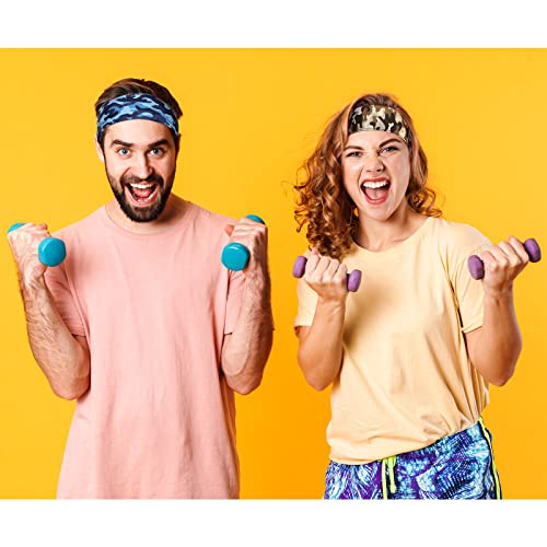 Jutom Cool Color 4-Piece Sport Bandana Headbands for Men & Women