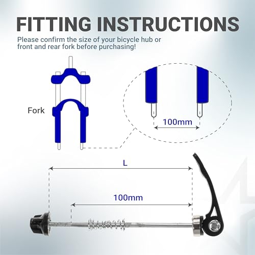 Quick Release Skewers for Mountain & Road Bikes - 1 Pair