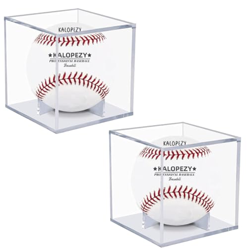 Baseball Display Case 2-Pack - Clear Acrylic Cube Holder