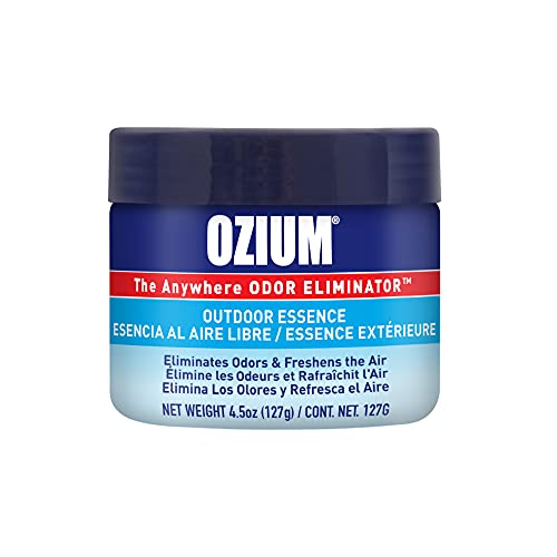 Ozium 804282 Outdoor Scent Gel - Odor Eliminator for Small Spaces, 4.5 oz