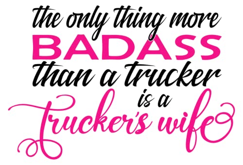 Trucker's Wife Decal Stickers - 5 Inch, 2 Pack