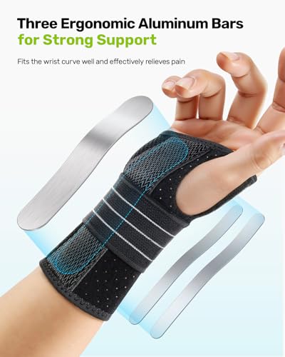 Rakiie Right Hand Medium Purple Carpal Tunnel Wrist Brace Night Splint