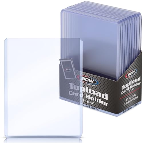 Durable Rigid PVC Topload Holders - Pack of 10 for Card Collecting