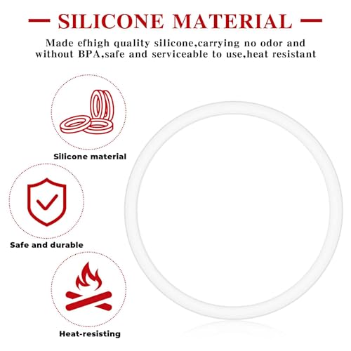 6 Silicone O-Ring Seals for Wide Mouth Water Bottles - 2.2 Inch