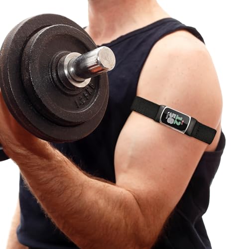 Wizvv Black Elastic Fitness Tracker Wrist & Ankle Band for Fitbit Charge 6/5