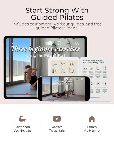 Complete Pilates Kit with Resistance Bands and Ball for Home Workouts