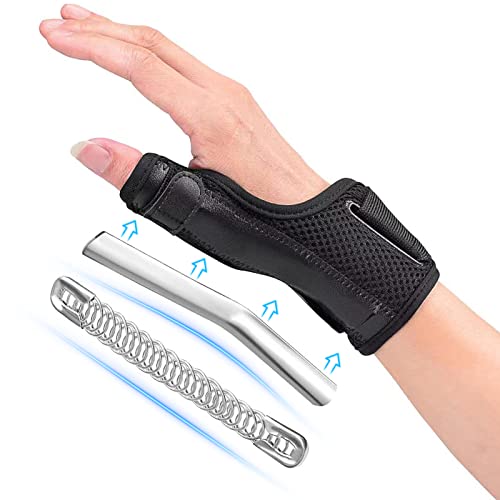 Adjustable Thumb Splint Brace for Sprains & Arthritis - Small Black