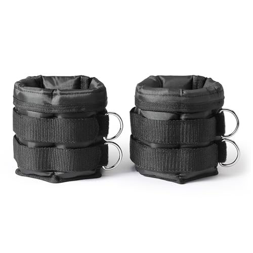 Adjustable Ankle Weights Set - 5 Pound (2.5 lbs Each) - Black