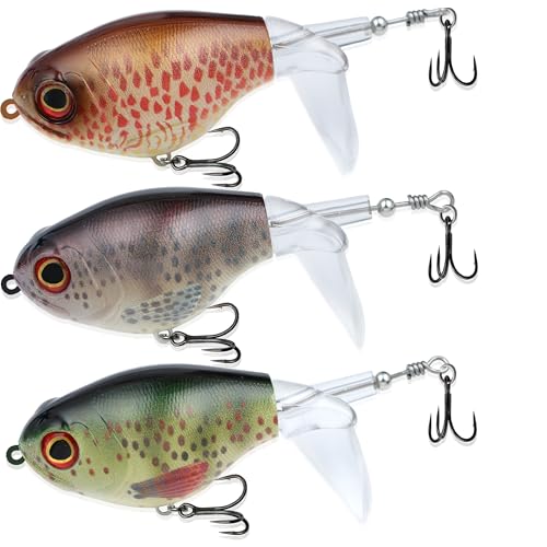 EXAURAFELIS 3.74" 0.56oz Topwater Bass & Pike Popper Lure with Tackle Box