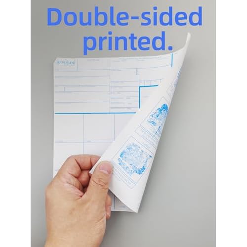 prismite Fingerprint Kit with Large Fingerprint Ink Pad and Fingerprint Cards, Applicable for FD-258