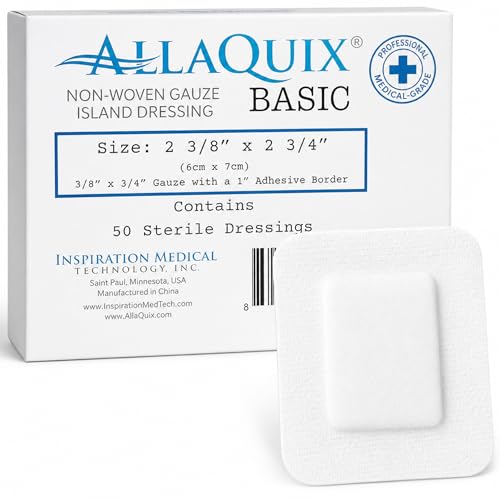 Sterile Non-Woven Gauze Island Dressing - 2 3/8" x 2 3/4" (Box of 50)