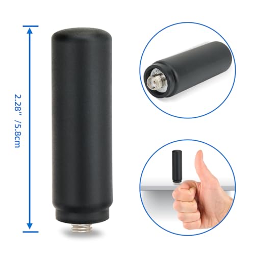 Mini UHF Two-Way Radio Antenna - 2.28 Inch SMA Female (4 Pack)