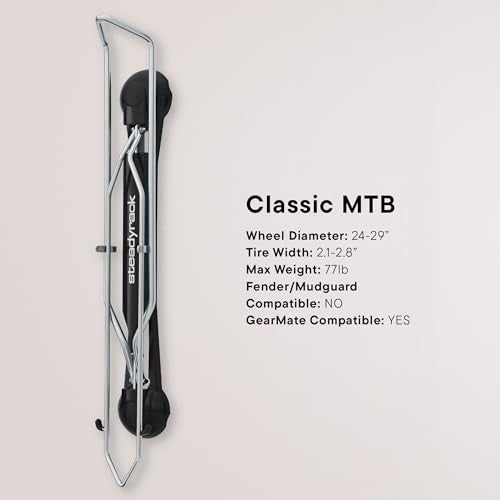 Vertical Bike Wall Rack - Swivel Mount for 24-29 in Wheels - Chrome 1-Pack